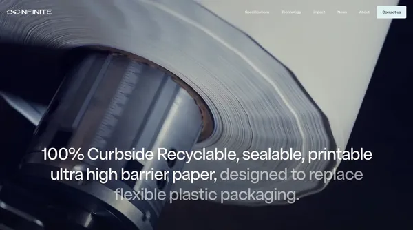 Nfinite Ultra-High Barrier Paper - Landing design inspiration