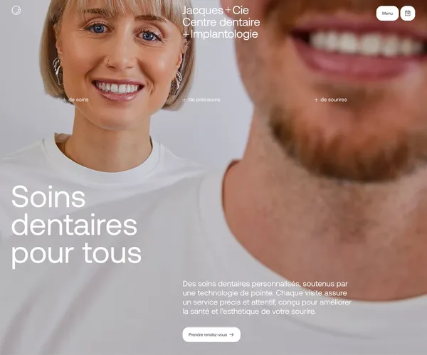 Jacques + Cie – Clinique dentaire à Québec - Soins dentaires humains & professionnels à Sainte-Foy - Product page design inspiration