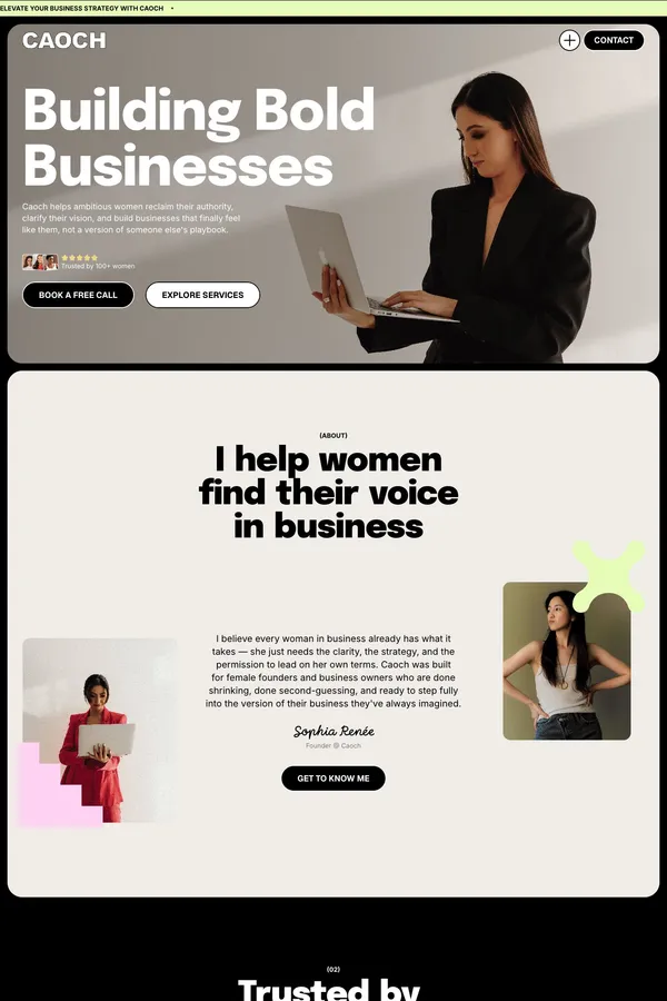 Caoch - Website Template for Consulting and Coaching - Template design inspiration