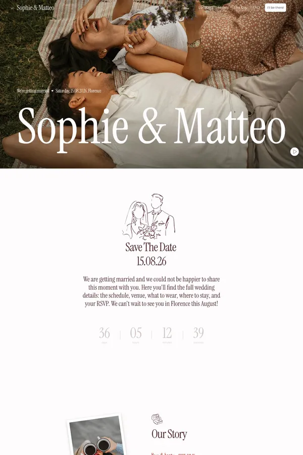 Wedded · Wedding Invitation Website Template - website design inspiration