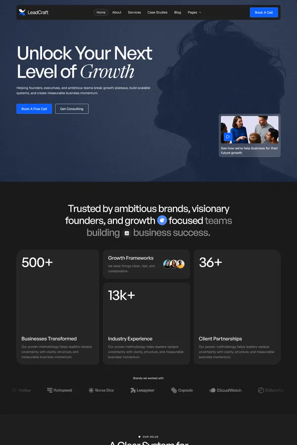 LeadCraft - Blog & Editorial Website Template - Template design inspiration