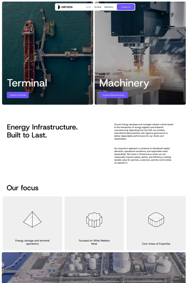 Oryxon Energy - Energy Infrastructure & Industrial Assets UAE