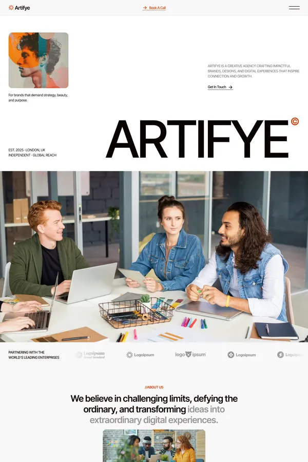 Artifye - Webflow HTML website template