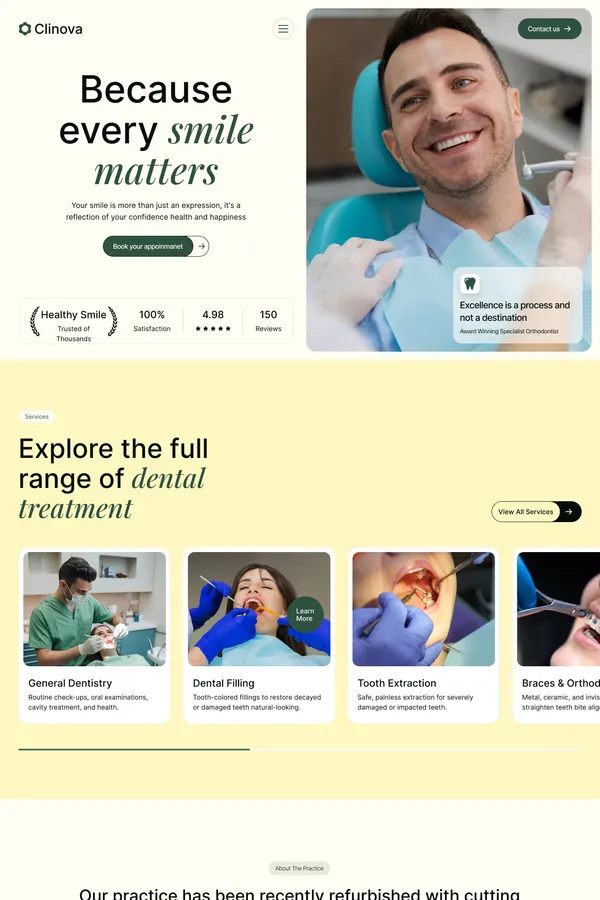 Clinova - Webflow HTML website template