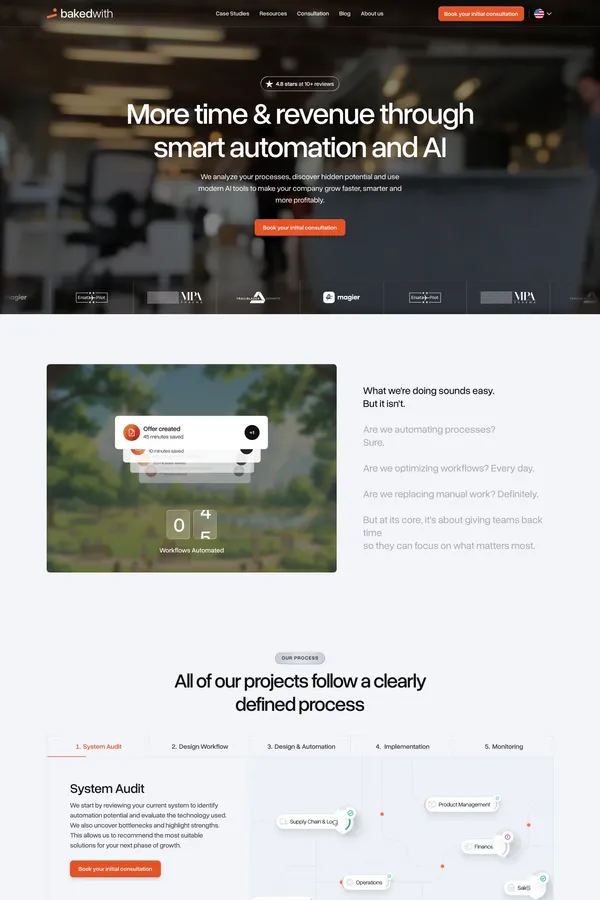 Your AI & Automation Agency — bakedwith - Landing design inspiration