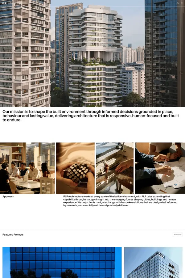 PLP Architecture | Place, Behaviour, Lasting Value - Portfolio design inspiration