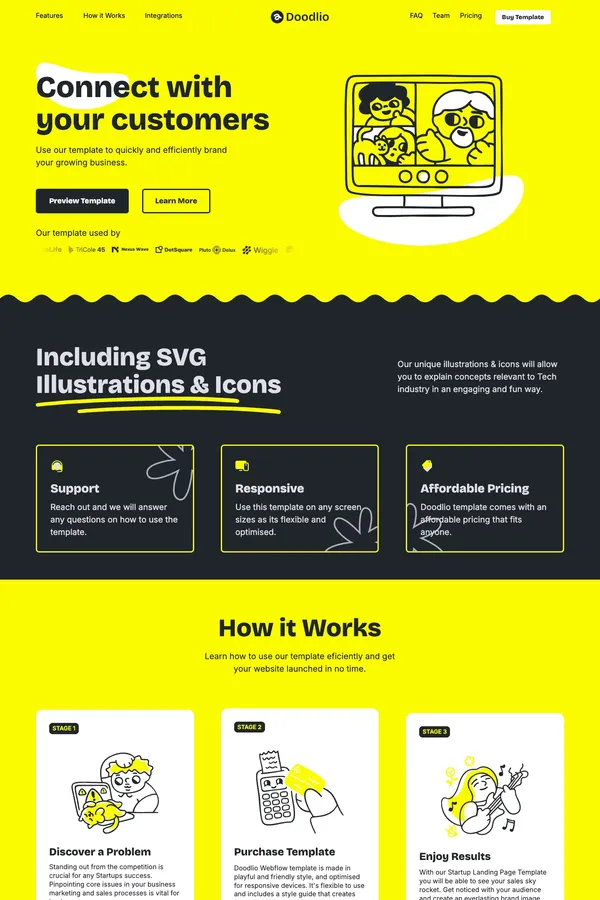 Doodlio - Landing Page Framer Template