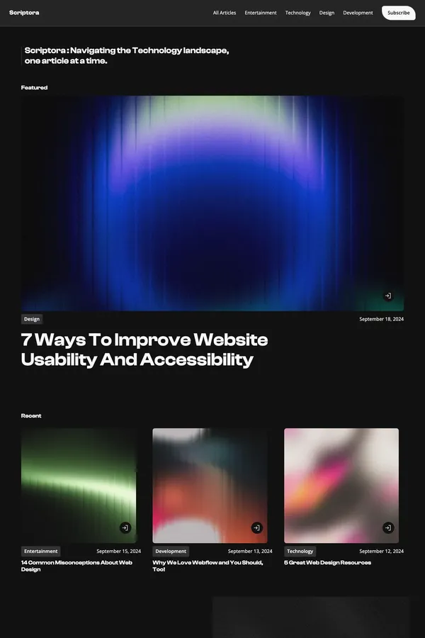 Scriptora - Webflow HTML Website Template