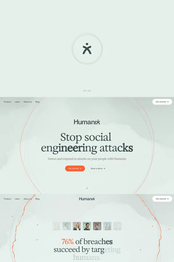 Humanix | Stop Social Engineering Attacks - Landing design inspiration