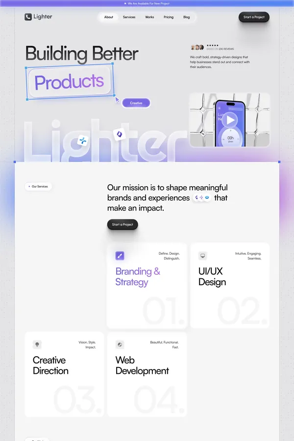 Lighter – Creative & Digital Agency WordPress Theme