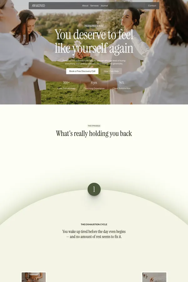 Awakened - Wellness Coach Website Template - website design inspiration