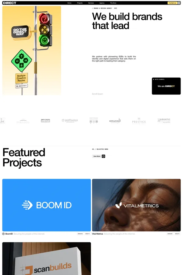 Direct Design Agency | Go the Direct Way to Better Brands & Experiences - Portfolio design inspiration