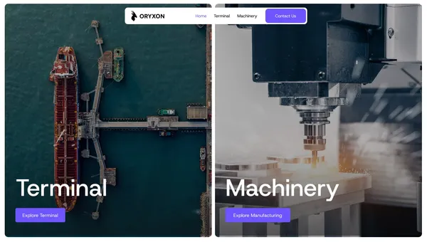 Oryxon Energy - Energy Infrastructure & Industrial Assets UAE - Landing design inspiration