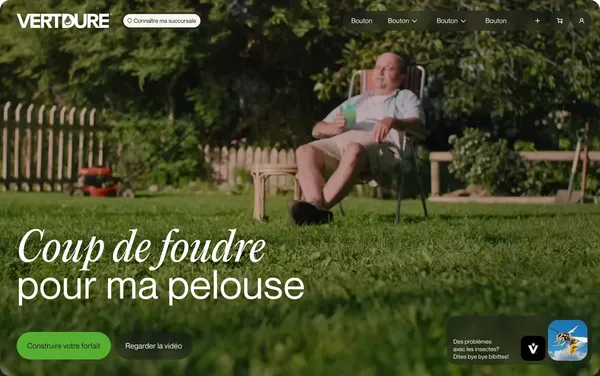 Vertdure, Quebec's #1 Lawn Care Company - Landing design inspiration