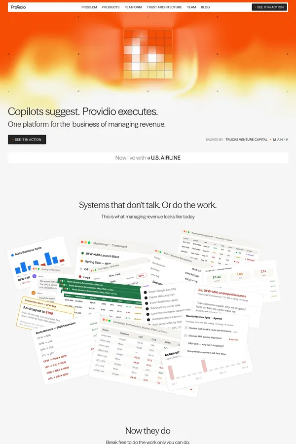 Make work, work better | Providio AI - Landing design inspiration