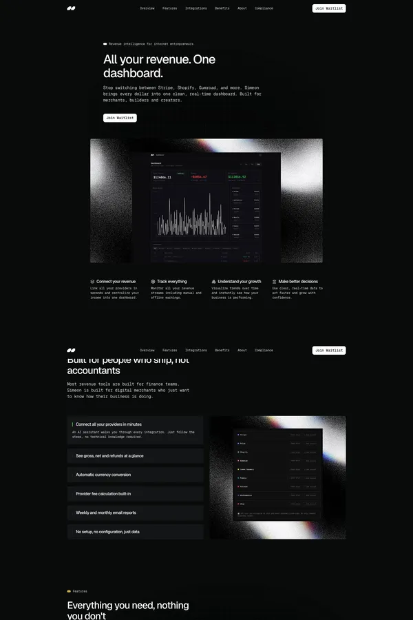 SIMEON SH â¢ Revenue intelligence for internet entrepreneurs