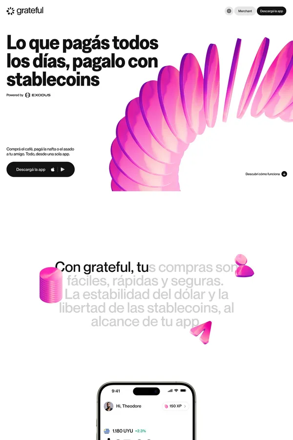 Grateful: Pagá con Stablecoins