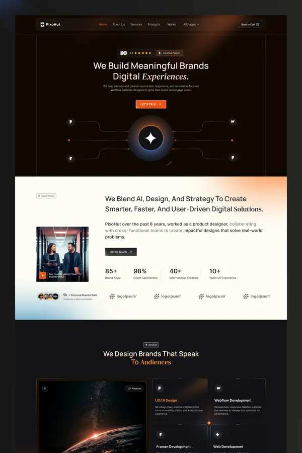 Pixohut - Webflow HTML website template