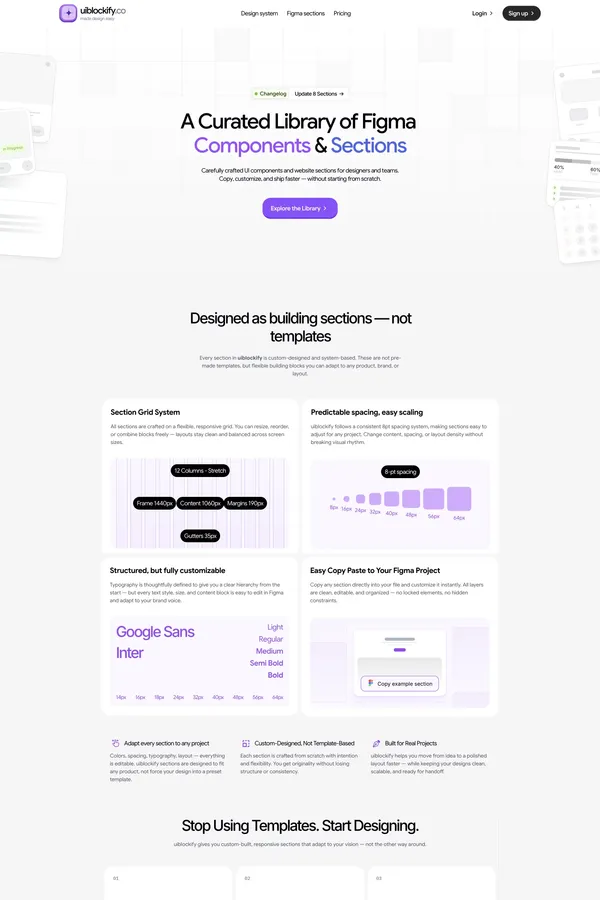 uiblockify â Customizable Figma UI Sections & Responsive Design Library