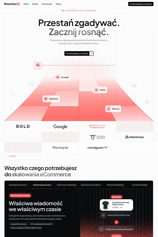 RetentionQ | Your Growth Team. On Demand. - Landing design inspiration