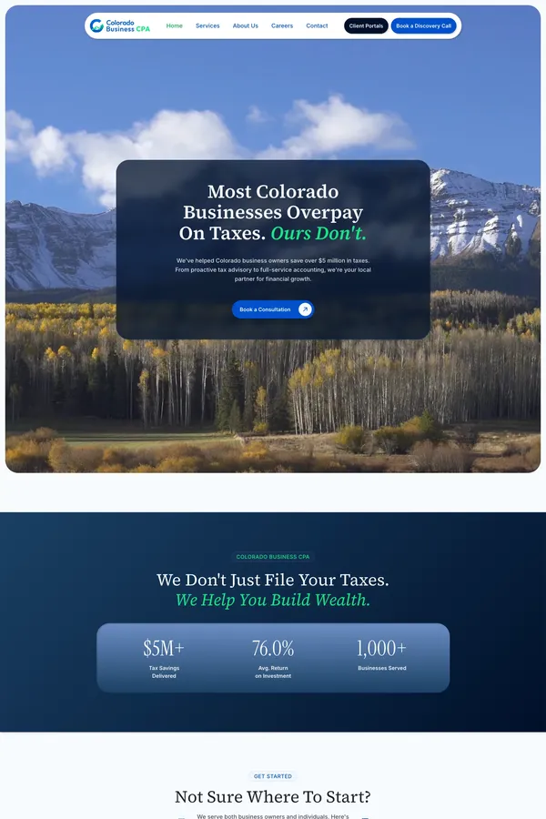 Small Business Tax Planning & Preparation | Colorado Business CPA - Landing design inspiration