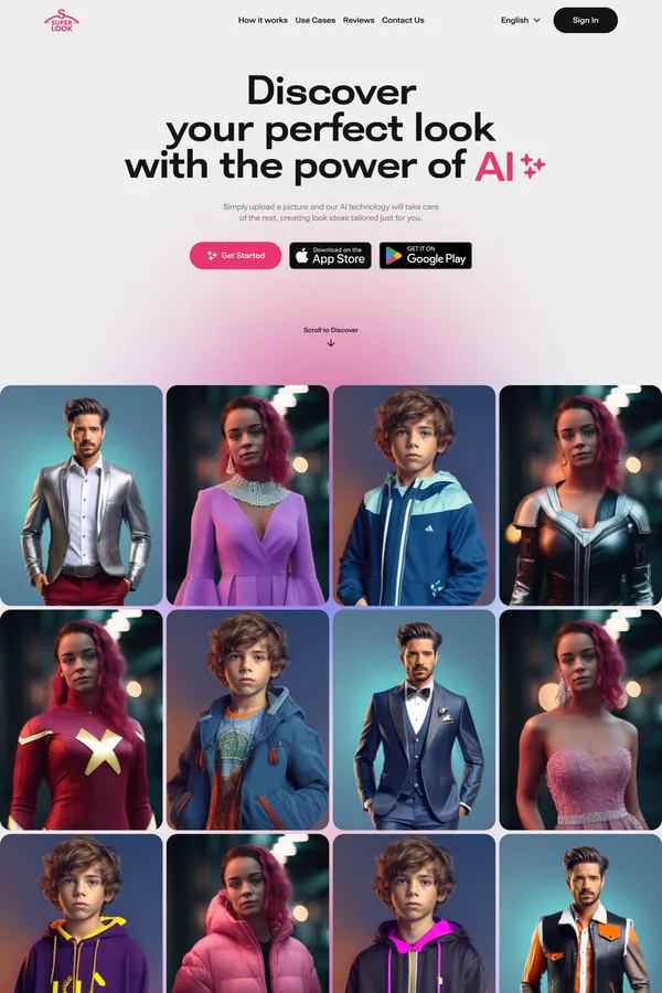 Superlook - Landing design inspiration