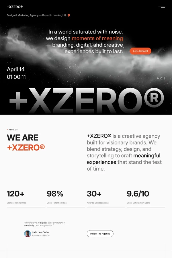 +XZERO® - Design Agency Template - Template design inspiration