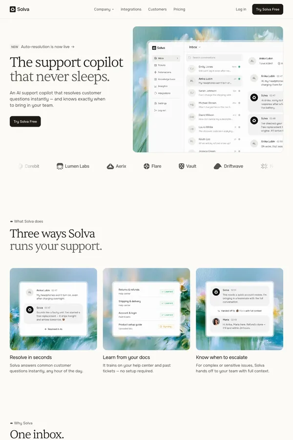 Solva - AI & SaaS Template for Framer