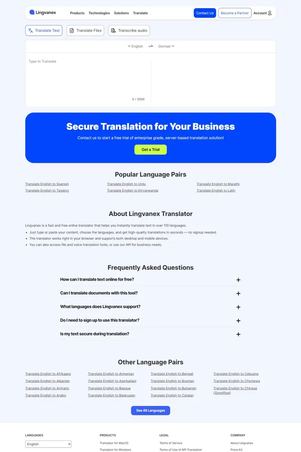 Translate Text Online for Free – Lingvanex - Other design inspiration