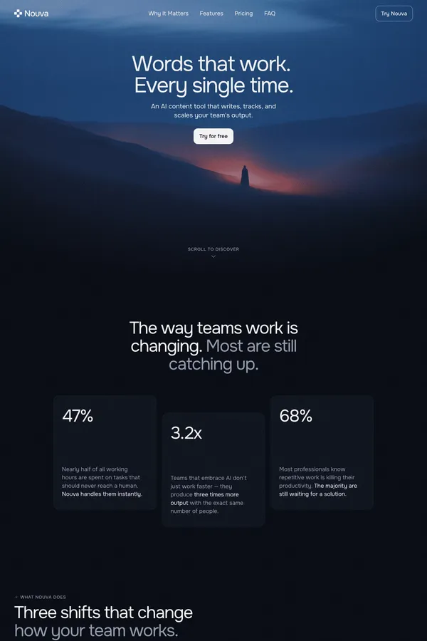 Nouva â AI Content Template for Framer