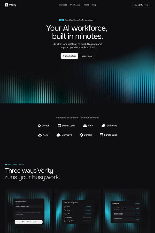 Verity â AI automation Template for Framer