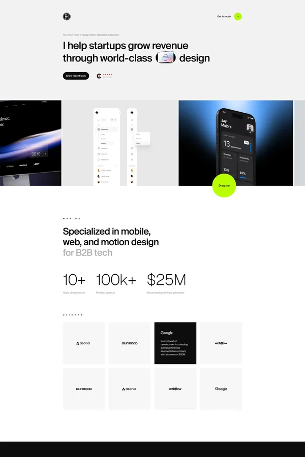 Robin Holesinsky | Product Designer - Portfolio design inspiration