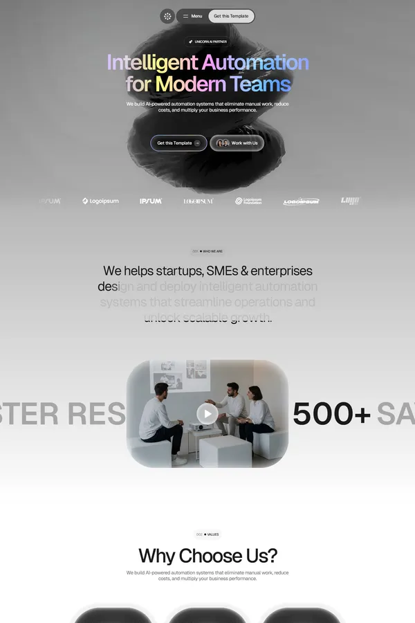 Conicorn - Webflow HTML website template