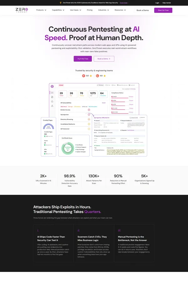 ZeroThreat - AI-Powered Pentesting Tool for Web Apps & APIs
