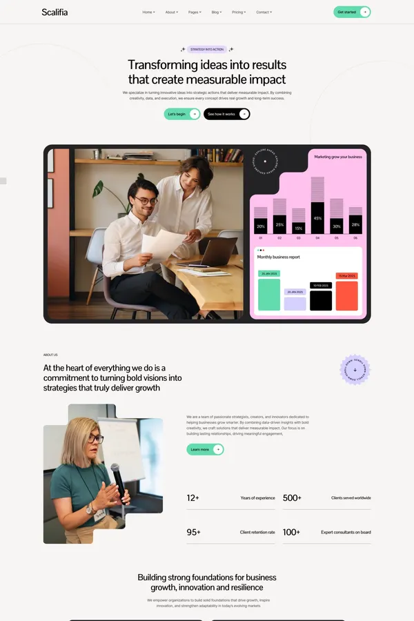 Scalifia Website Page Template for Webflow