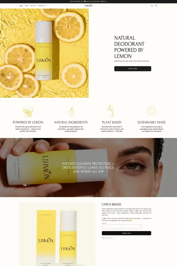 LIHMON - Ecommerce design inspiration