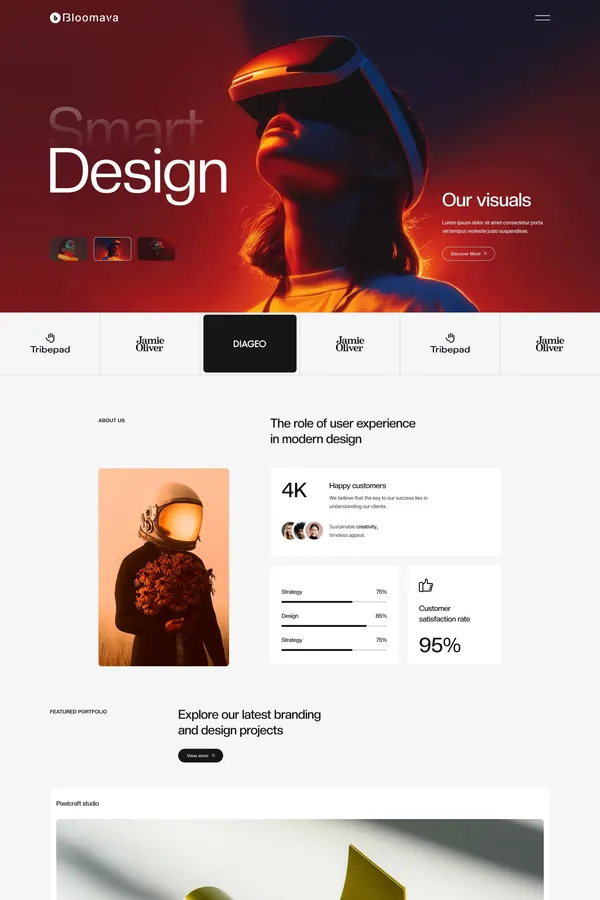 Bloomava - Webflow HTML website template