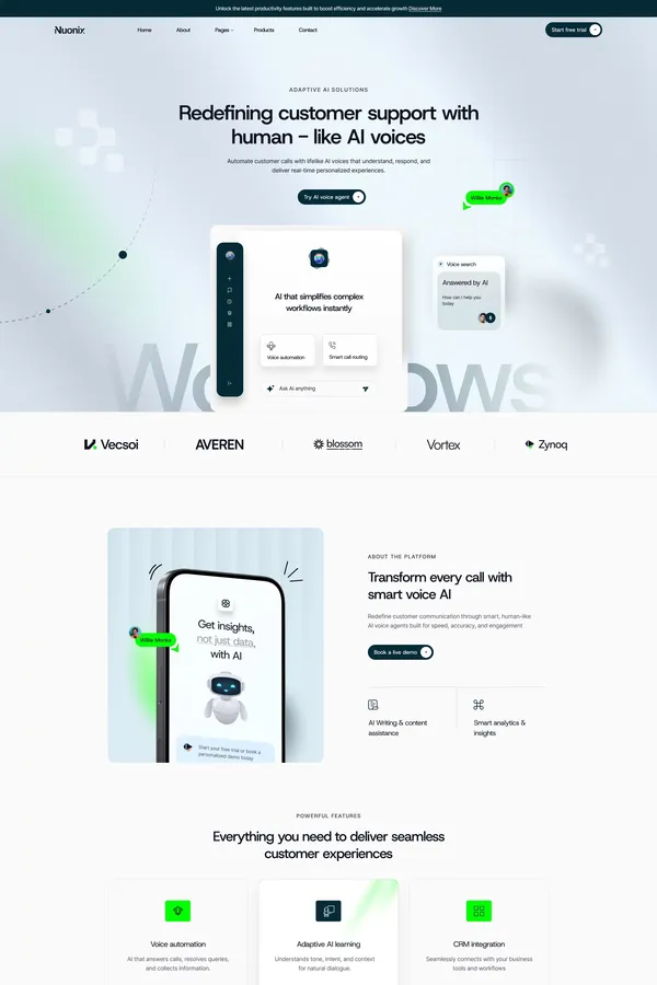 Nuonix - Webflow HTML website template