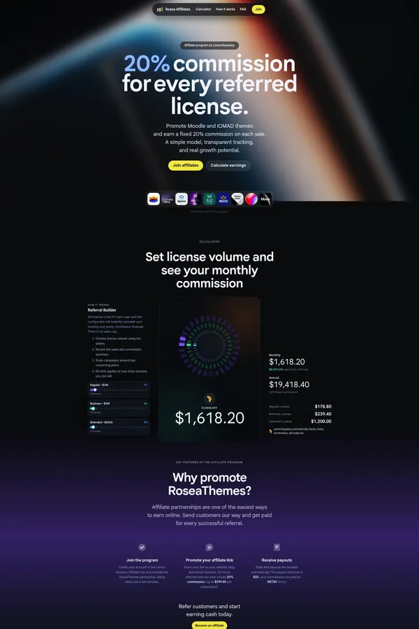 Rosea Affiliate Program | 20% Commission