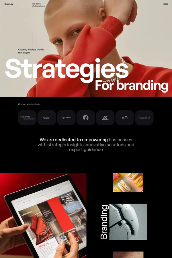 Regensia - Webflow HTML website template