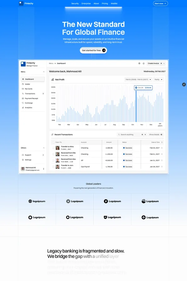 Fintechy - The Ultimate Fintech Website Package