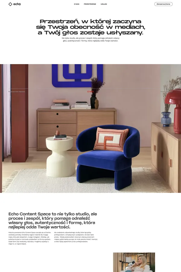 Echo Content Space Warsaw – Studio podcastowe i wideo dla twórców i ekspertów - About Us  design inspiration
