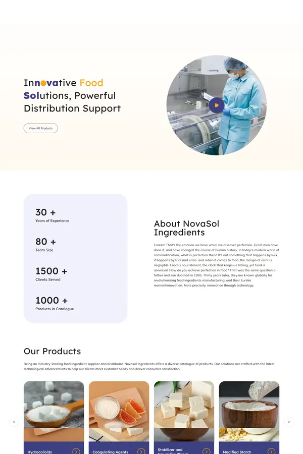 NovaSol Ingredients | Premium Food Ingredient Supplier