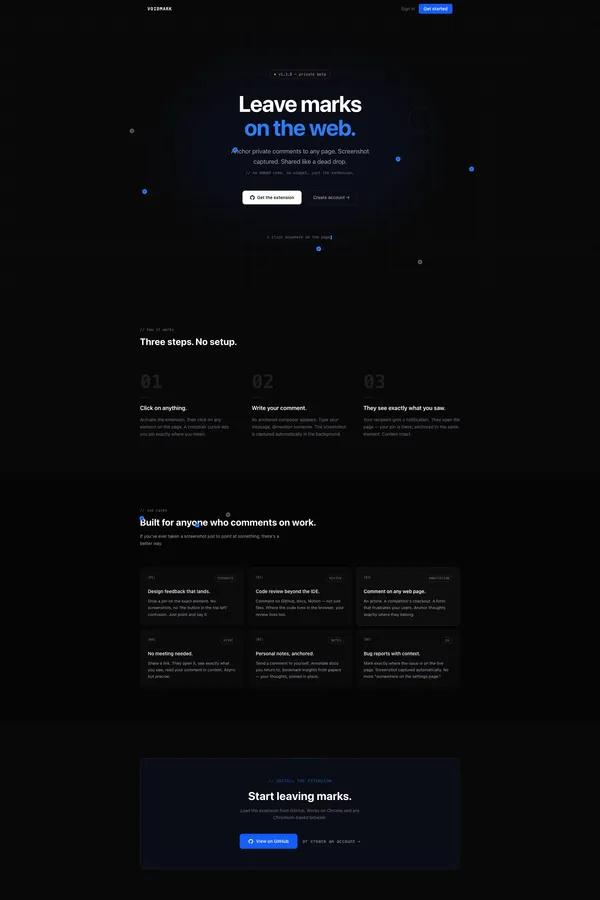 VoidMark — Leave marks on the web