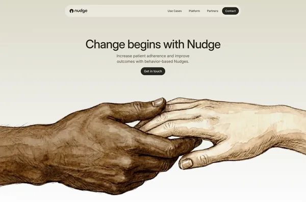Nudge - Landing design inspiration