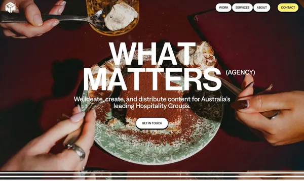 What Matters Agency - Portfolio design inspiration