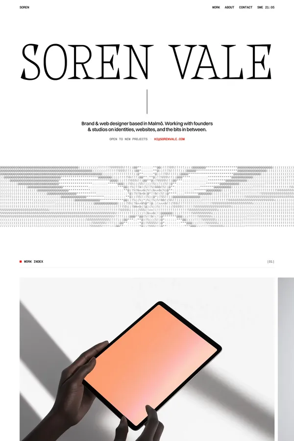 Soren · Minimal Portfolio Template for Framer - Template design inspiration