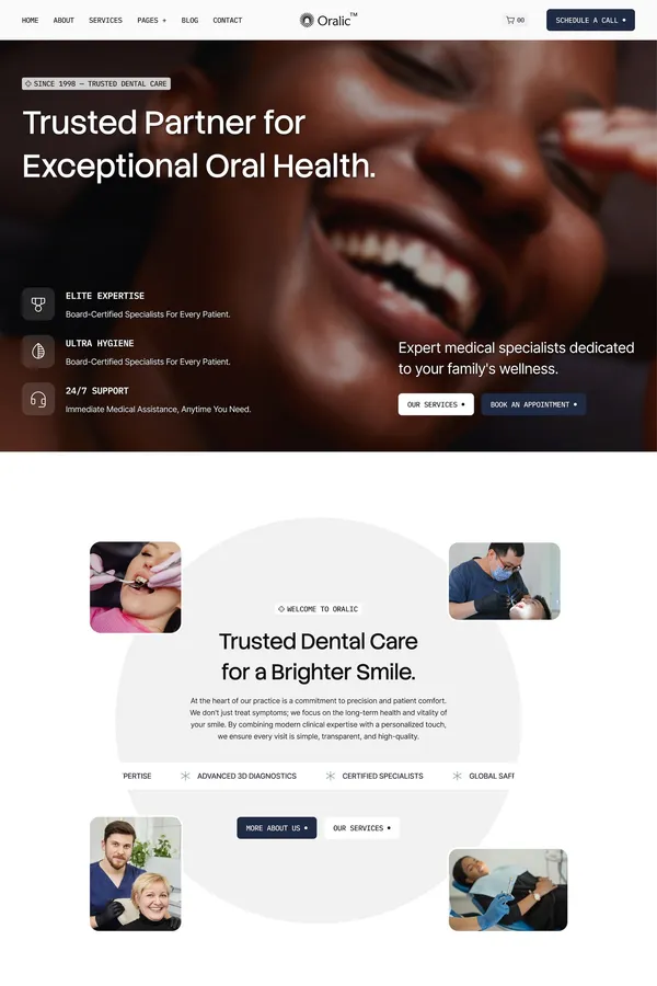 Oralic - Webflow Ecommerce Website Template - Template design inspiration