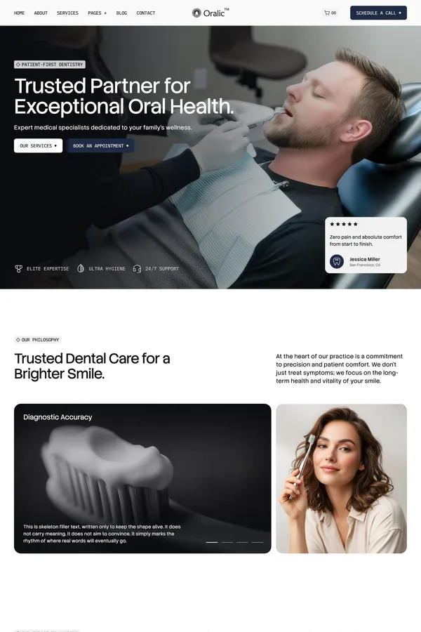 Oralic - Webflow Ecommerce Website Template - Template design inspiration