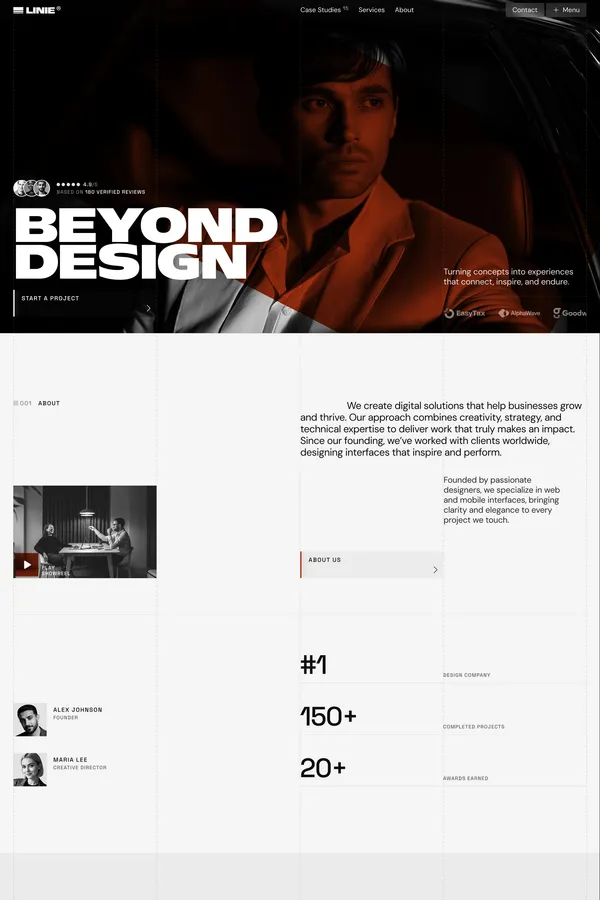 Linie - Digital Agency Website Template - Template design inspiration